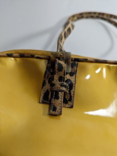 Stuart Weitzman goldene Geldbörse Leopardenborte Schultertasche - Bild 3 von 21
