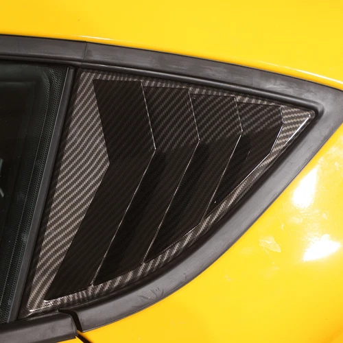 For Toyota Supra A90 A91 2019-25 ABS Black/Carbon Rear Window Louver Cover Trims - Foto 3 di 17