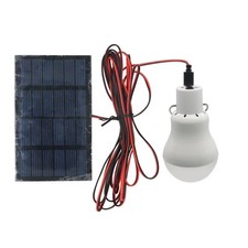 Lámpara bombilla LED alimentada por panel solar al aire libre portátil tienda de campaña pesca gancho de luz