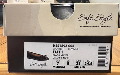 Hush Puppies Soft Style Faeth Women's Quilted Velvet Ballet Flats Size 7 - Med