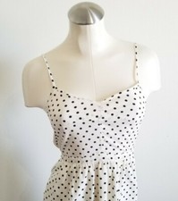 J. Crew Dress Size 00 ivory polka dot