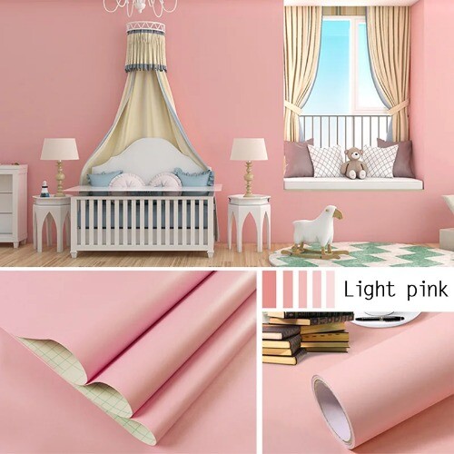 Solid Color Waterproof Wallpaper Room Self-adhesive Wardrobe Matte Wall Sticker - Picture 18 of 57