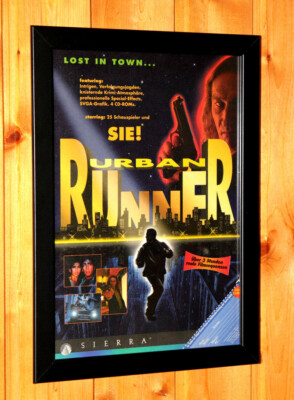 1996 Urban Runner Rare Small Werbeblatt Gerahmt Poster / Old Ad Page Framed 