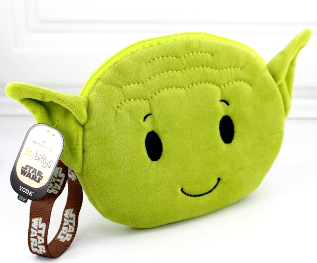 Hallmark Star Wars Yoda Itty Bittys Plush Wristlet Pouch Bag