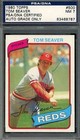 Tom Seaver NM 7 PSA DNA Vintage Signed 1980 Topps Autograph