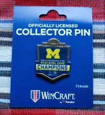 2024 Rose Bowl Game Champions Collector Lapel Pin Michigan Wolverines