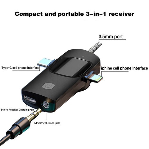 micrófono de solapa inalámbrico grabación de audio y video para Android/iphone - Imagen 3 de 12