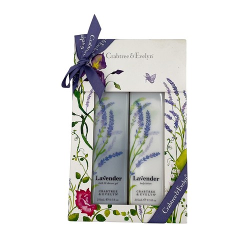 Neu im Karton Crabtree & Evelyn Lavendelduft Bad & Duschgel und Bodylotion GESCHENK