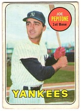 Joe Pepitone 1969 Topps MLB Card # 589 NY Yankees