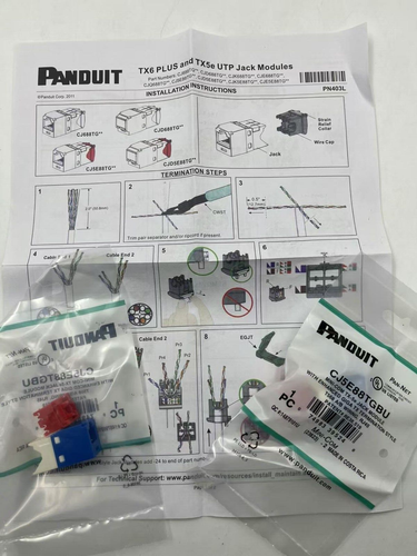 Panduit CAT5E Network Jack Module Gigabit blue CJ5E88TGBU * A box of 50 pieces - 第 11/11 張圖片