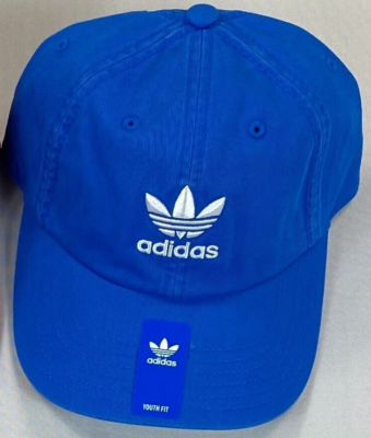 Boy's Youth Fit Adidas Originals Washed Relaxed Trefoil Hat NEW | eBay