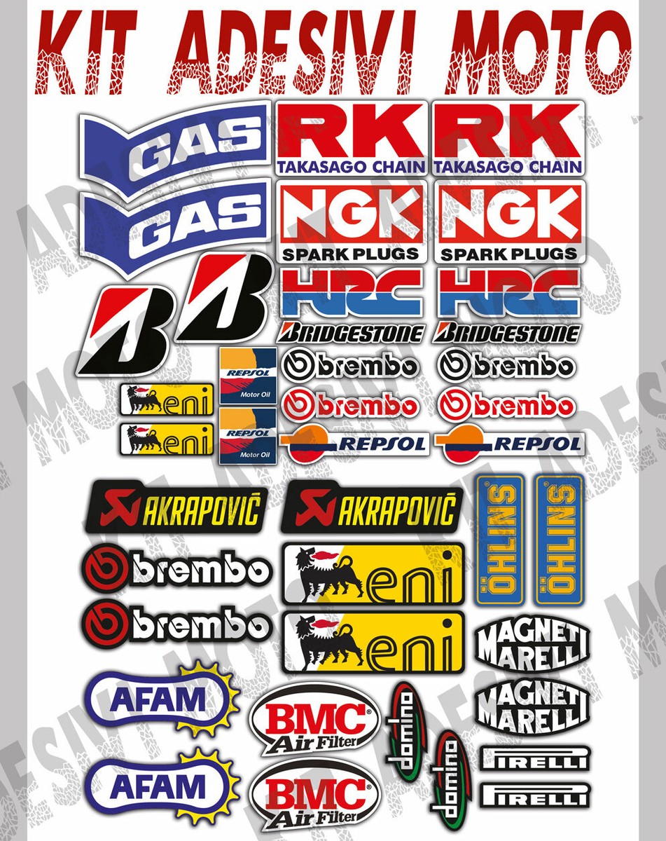 Kit Adesivi Moto 18 Pezzi - Sticker Motocross, Vinile Lucido, Impermeabile, Per Caschi E Veicoli - Foto 4