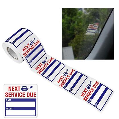 Next Service Due Stickers 2x2 inch for Customers Auto Shops Car Repair ...