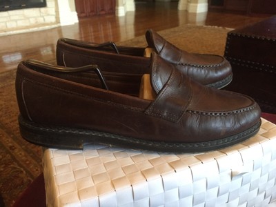 Garfield Slip-On Leather Shoes Brown Choose Size! NEW Mens G.H Bass /& Co