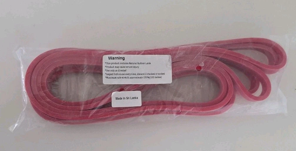 PAIR 2x EliteFTS Resistance Band Red Pink Fitness Band NEW