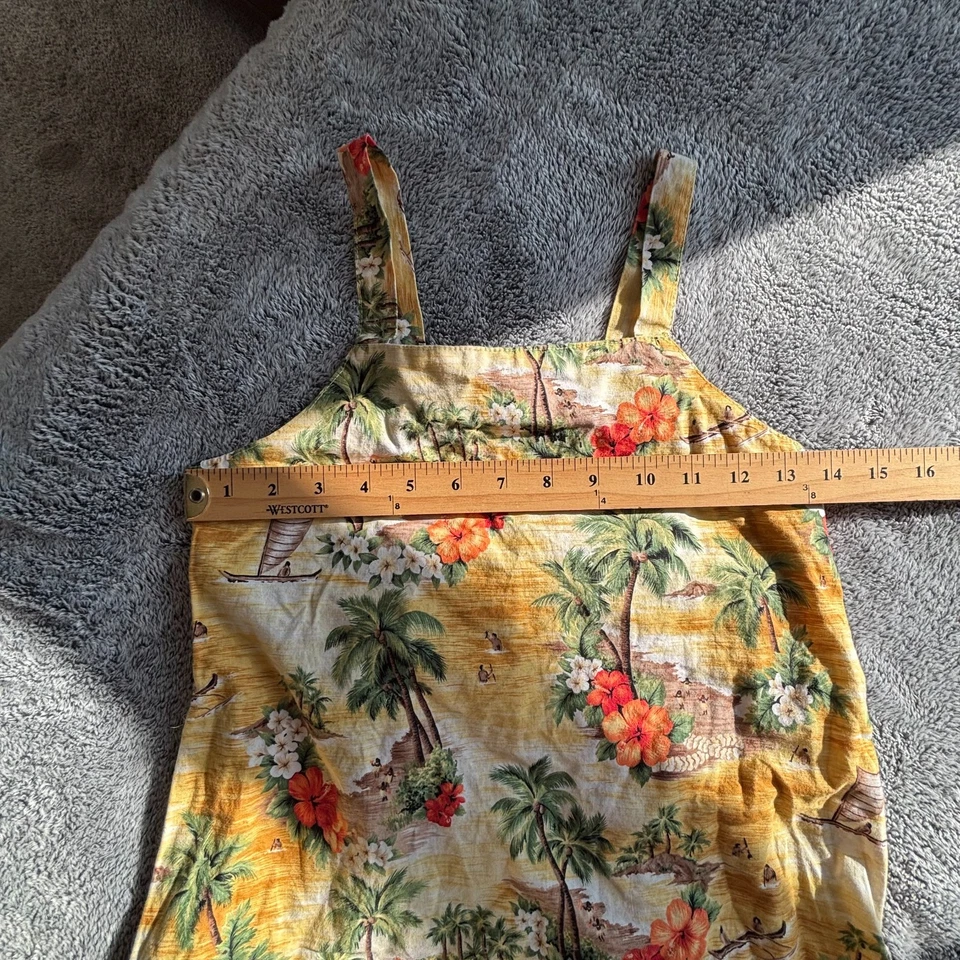 Vestido De Colección Hilo Hattie Hawaiano Niñas Algodón Hula Sol Vacaciones Cuello Cuadrado 18782 Foto 4 de 4