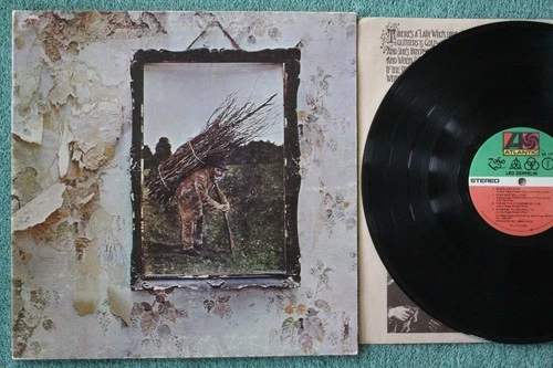 LED ZEPPELIN IV RUNES 1977 PECKO DUCK Lyric Sleeve EXCELLENT!!