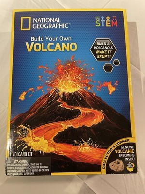 National Geographic Build Your Own Volcano STEM Science Kit, Open Box New