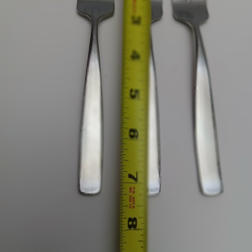 YAMAZAKI BOLO Satin Stainless Flatware Set Of 3 Salad Forks 7 1/4" - Picture 2 of 6