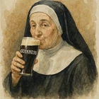 12x8in Metal Sign Guinness Nun Drinking Beer Vintage Bar Decor Art