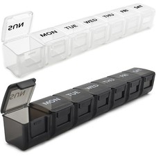 Weekly Pill Organizer 7 Day Pill Case AM PM Large Daily Vitamin Medicine Box for