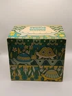 Vintage 1970's Avon Milk Glass Turtle Garden Spice  Scented Candle with Box