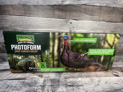 Turkey Decoy ''Jake'' Primos  Photoform #69069 Light-Weight Flexible 3D Foam New!