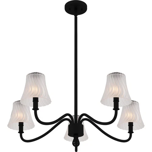 Quoizel MCK5030 McKinney 5 Light 30"W Taper Candle Chandelier - Nickel - Picture 8 of 12