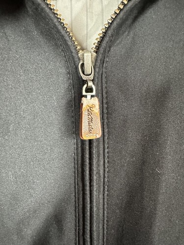 Peter Millar Jacket Mens Medium Black Humana Challenge Golf Full Zip Windbreaker - Picture 10 of 11