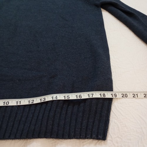 Livergy Casual Herren L grau Langarm 1/4 Knopf Mock Neck Strickpullover Pullover - Bild 11 von 12