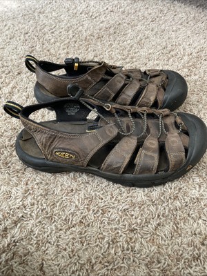 Men's Keen Newport Black Brown WaterProof Sandal Shoes 1001870 Size 10.5 READ