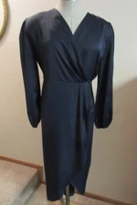 Tulip Front Sz XXL Long Sleeve Formal Dress Navy Blue, 2XL Mother Grandmother
