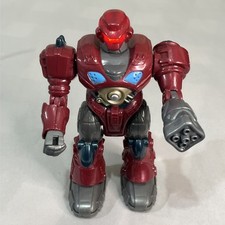 Hap-P-Kid Robot Toy Figure 7.5" Tested Works Walking Motion  Red Lights