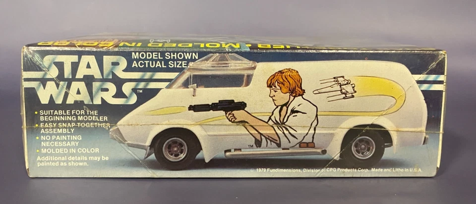 NIB 1979 MPC Star Wars Luke Skywalker Van 1/32 Scale Model Sealed Glow Decals - Image 4 of 4