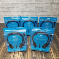 Lot of 5 - Logitech H111 Wired Stereo Headset with MIC 3.5mm Jack Work / Gaming