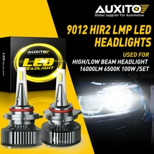 2PC 9012 HIR2 CANBUS 16000LM LMP LED Headlight Bulb Hi Beam Conversion Kit 6500K