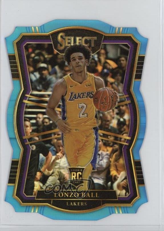 2017 Panini Select Premier Level Light Blue Die-Cut Prizm 49/185 Lonzo Ball n1u