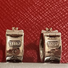 Pendientes Huggie de aro Tiffany T&CO 1837 en plata de ley 14,9 gr.