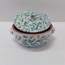 BENEGIAMO CASSERUOLA TERRACOTTA BLU PENTOLA BASSA CON COPERCHIO 16 18 21 24