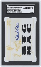 Willie McCovey Giants Signed 2011 Topps Triple Threads #TTAR-227 #1/1 SGC Card