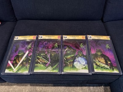 4 Set Teenage Mutant Ninja Turtles 147-150 Trade - Connecting Signed Joe Doyle