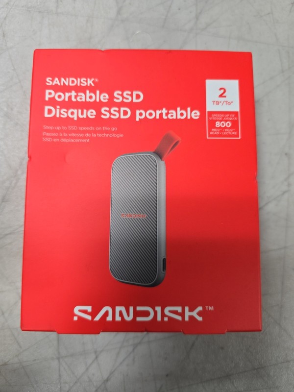 SANDISK - 2TB External USB 3.2 Gen 2 Type C Portable SSD - Gray