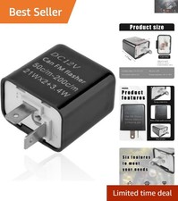 Versatile 2-Pin 12V LED Flasher Relay for Cars and Motorcycles - Easy Install