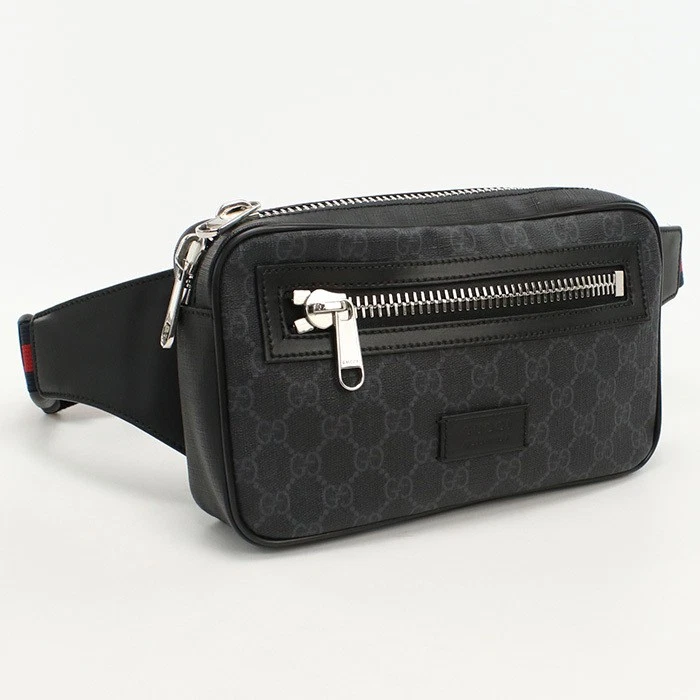 Sac bandoulière GUCCI 474293 d'occasion bon sac ceinture GG Supreme homme s noir