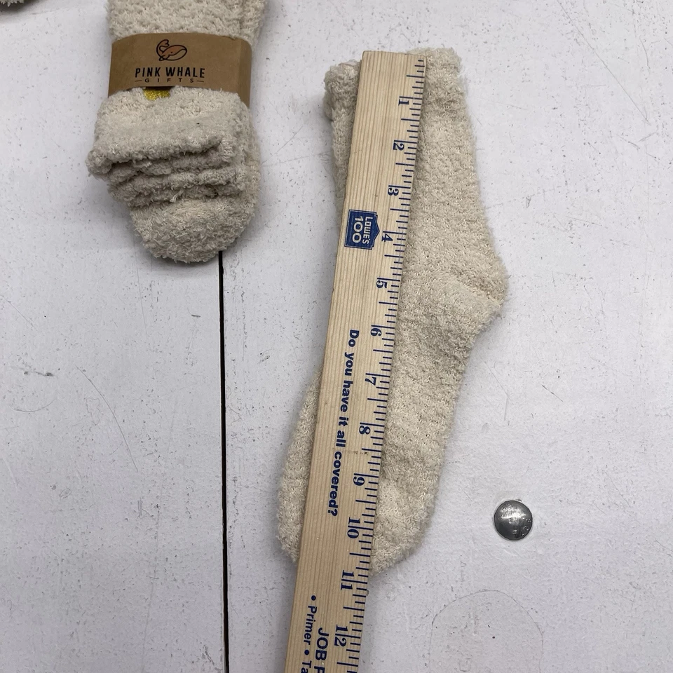 Носки женские Pink Whale подарки упаковка 5 шт. кремовые бежевые пушистые с сердечком вышитые размер OS - Изображение 4 из 4