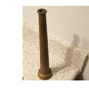 Brass Fire Hose Nozzle with Smooth Bore Tip, Threaded Connection