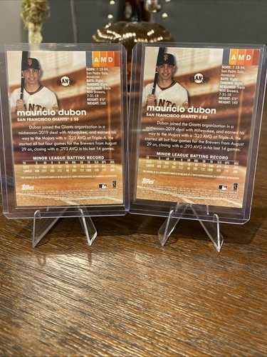 Mauricio Dubon (2) Auto Card Lot Topps Stadium Club AMD 2020 - Picture 4 of 4
