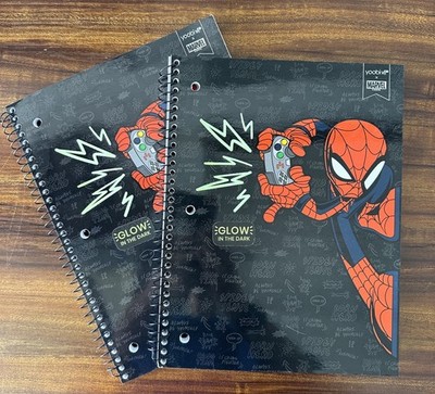 2pk New Yoobi Marvel Spiderman Skate 1 Subject Notebook College Rule Two Pockets