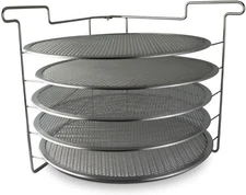 Folding Pizza Rack with Five 14 Inch Screens - Compact and Convenient... 