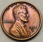1916 D Lincoln Wheat Cent 1C, Early Date, Great For Albums - LC-D16A2